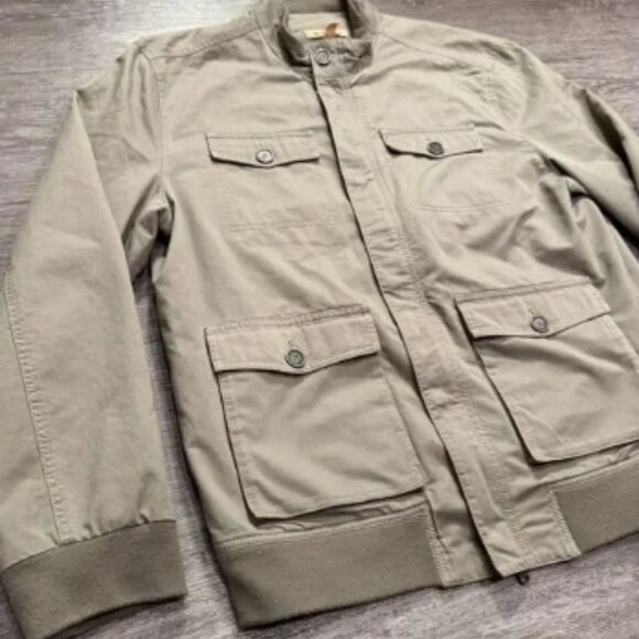 John Varvatos Jacket Mens 2XL Field Jacket Utility Full Zip Military Ribbed Hem - Picture 3 of 11